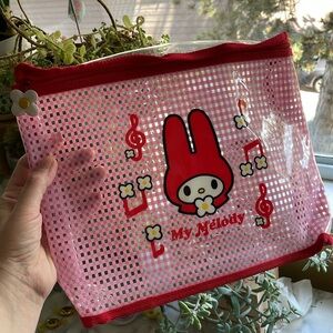 Vintage Sanrio 1997 My Melody Clear vinyl organizer bag pouch
